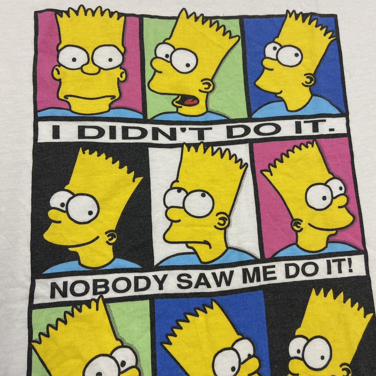 Vintage 90s USA The Simpsons Bart Simpson portraits cartoon promotional graphic t-shirt