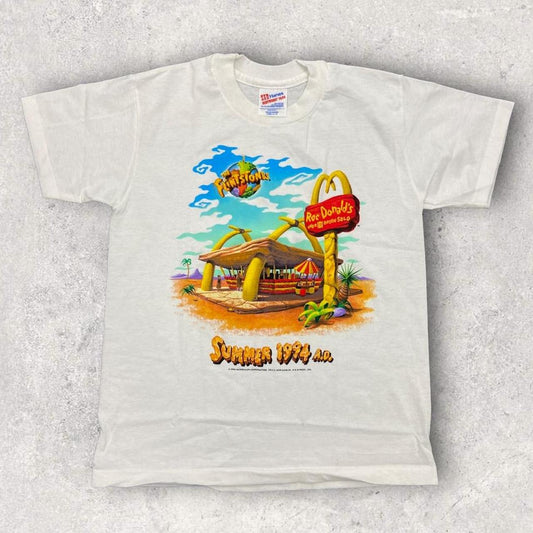 Vintage 90s USA McDonald’s the Flintstones promotional graphic t-shirt