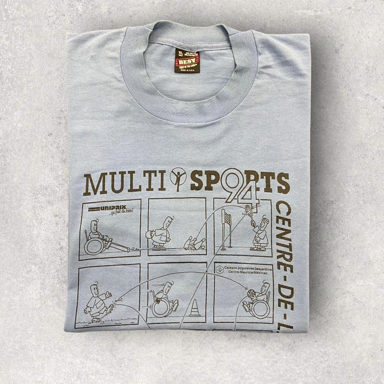 Vintage 90s Canada multi sports centre Quebec promotional graphic t-shirt