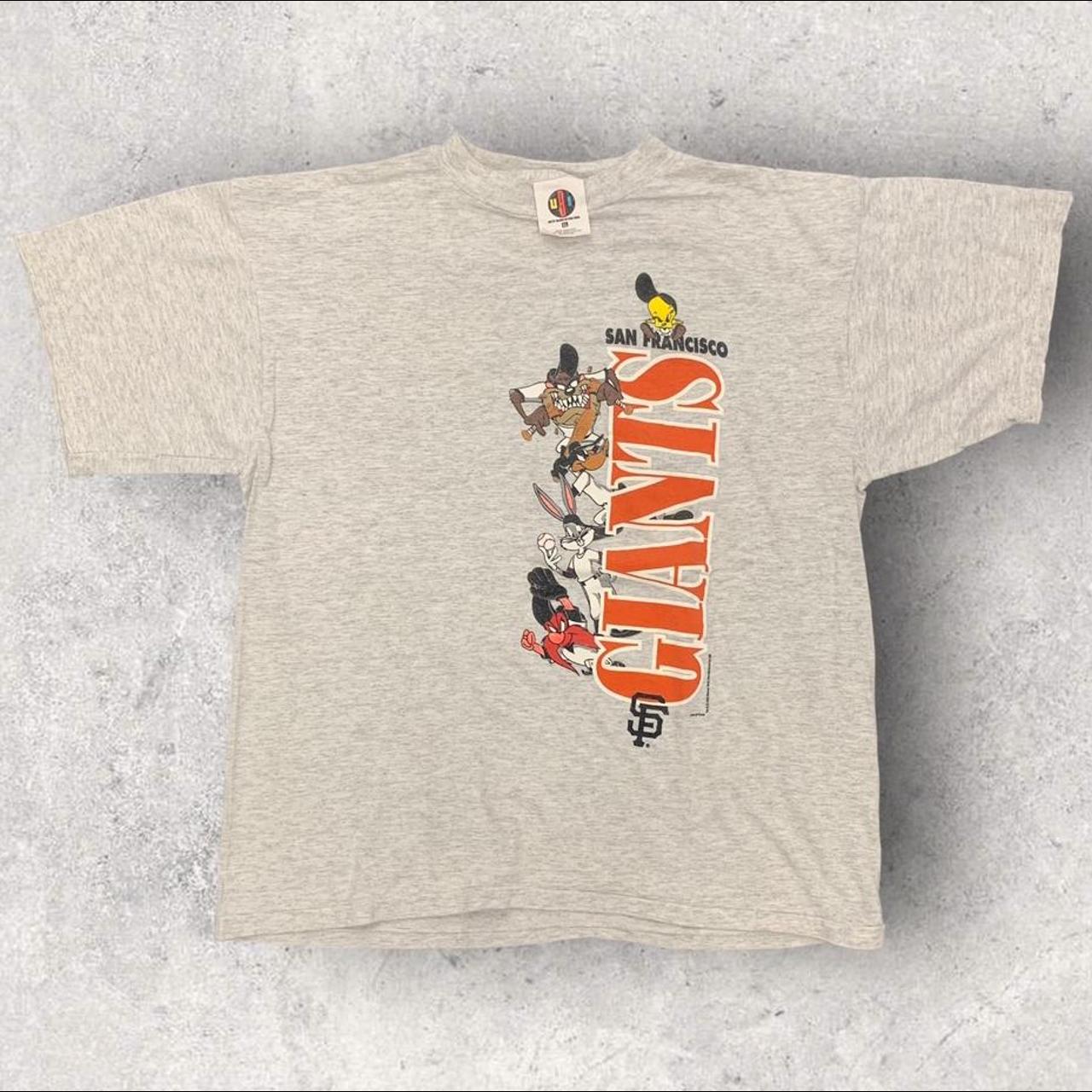 Vintage 90s USA Looney tunes San Francisco Giants mlb major league baseball graphic t-shirts