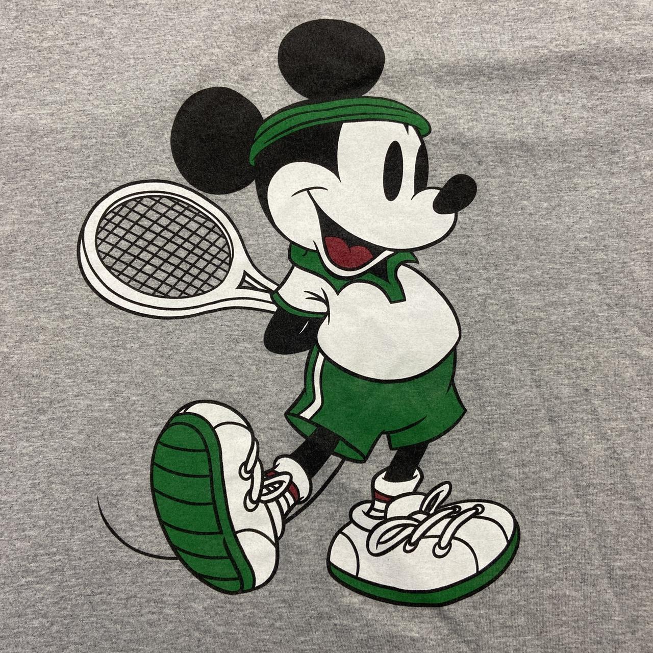 Vintage USA The Disney Store Mickey Mouse tennis graphic grey t-shirt