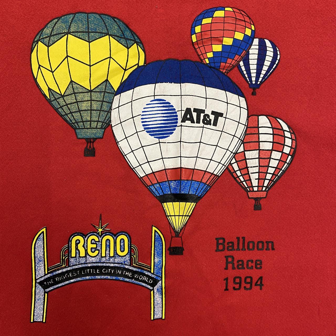 Vintage 90s USA AT&T Reno Balloon Race Hot Air Balloon promotional graphic sweatshirt