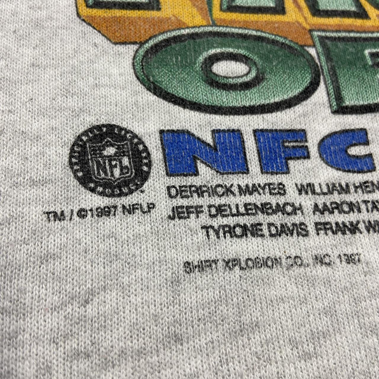 Vintage 90s USA Green Bay Packers Super Bowl 32 NFC Champions NFL promotional graphic sweatshirt