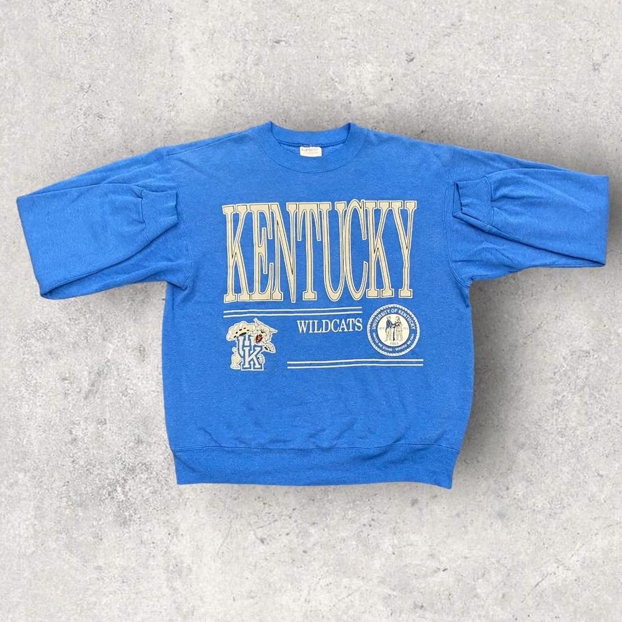 Vintage 90s USA University of Kentucky Wildcats varsity promotional graphic sweatshirt