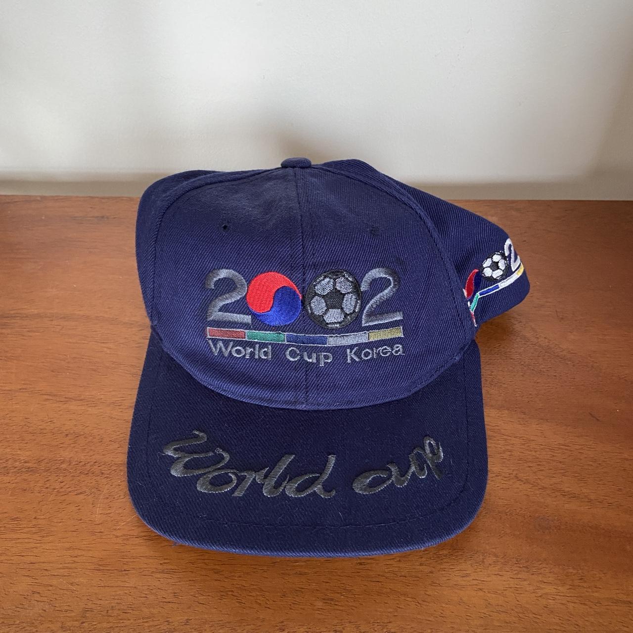 Vintage 2000s Japan Korea 2002 World Cup football tournament navy graphic cap