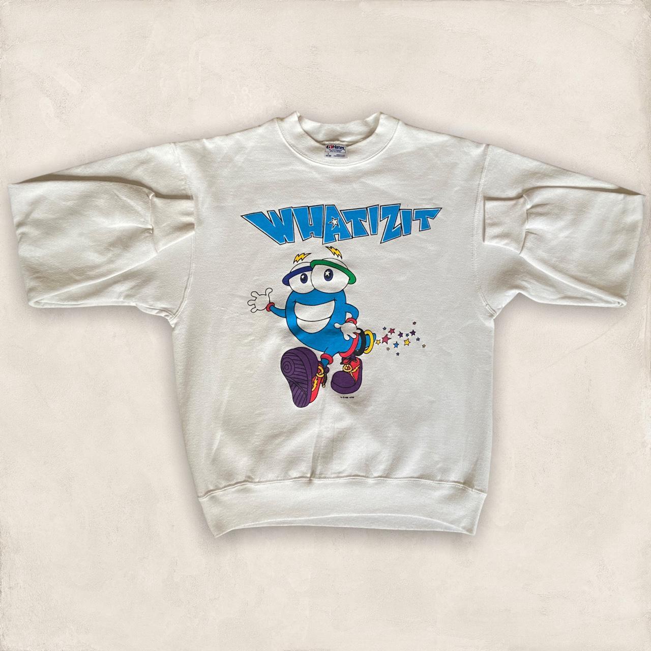 Vintage 90s USA Whatizit Izzy official mascot Atlanta 1996 Olympics promotional sweatshirt