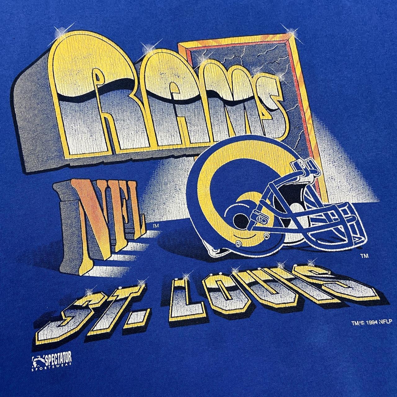 Vintage 90s USA St Louis Rams NFL American football promotional graphic sweatshirt