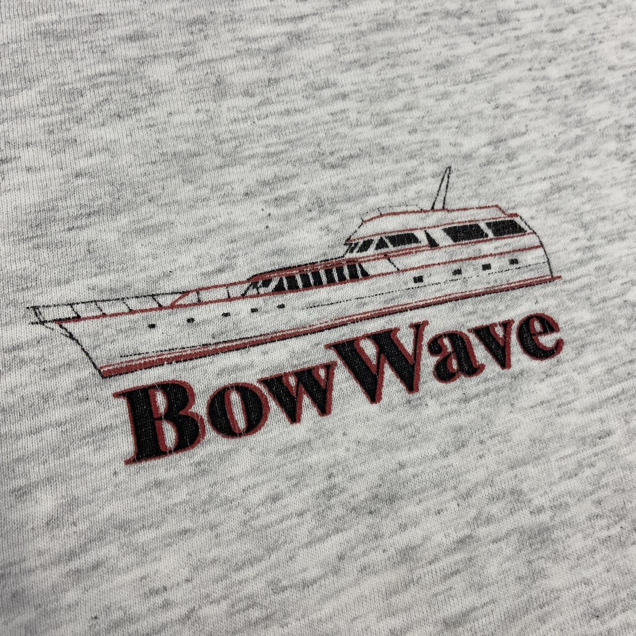 Vintage 90s USA Bow Wave yacht cruise graphic grey t-shirt