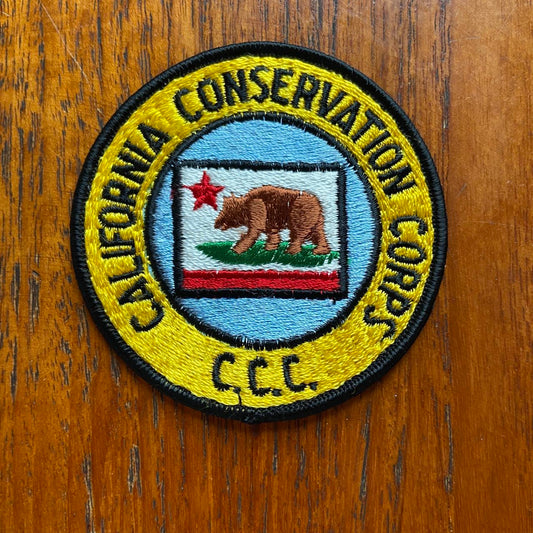 Vintage 80s USA patch california conservation corps embroidered sew on badge