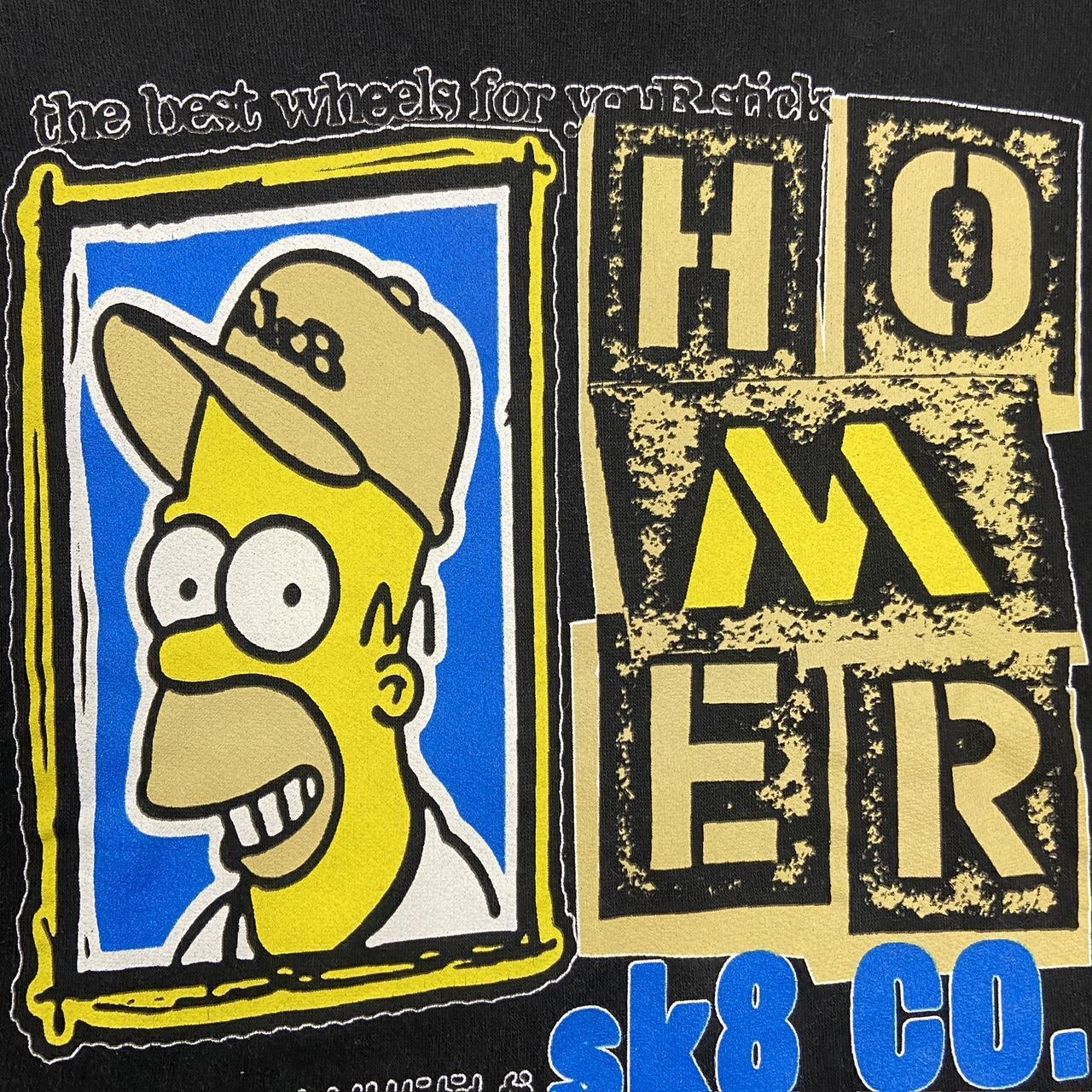 Vintage 2000 Y2K bootleg Homer Simpson The Simpsons skating Skate company graphic sweatshirt