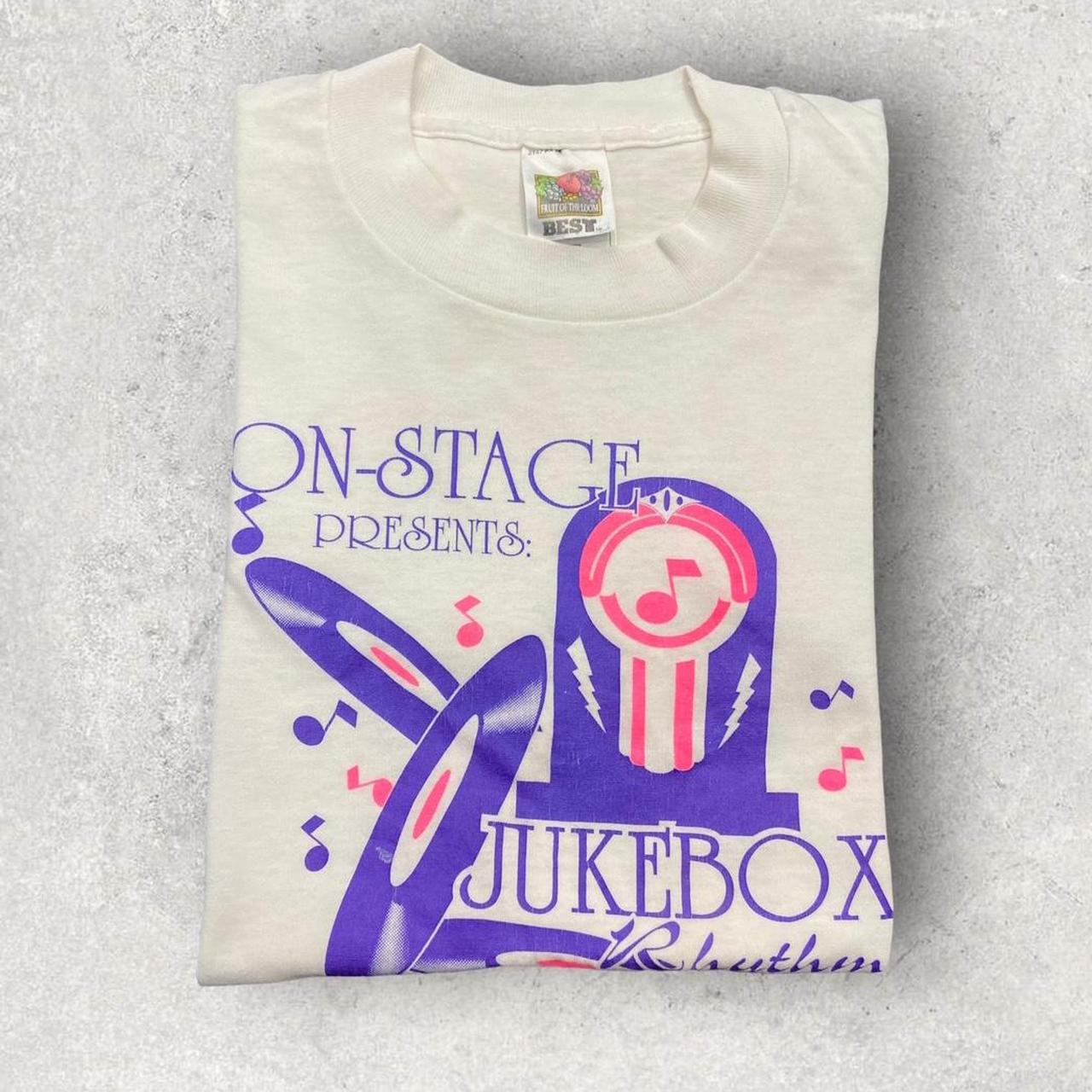 Vintage 90s USA jukebox rhythms music recital promotional graphic t-shirt