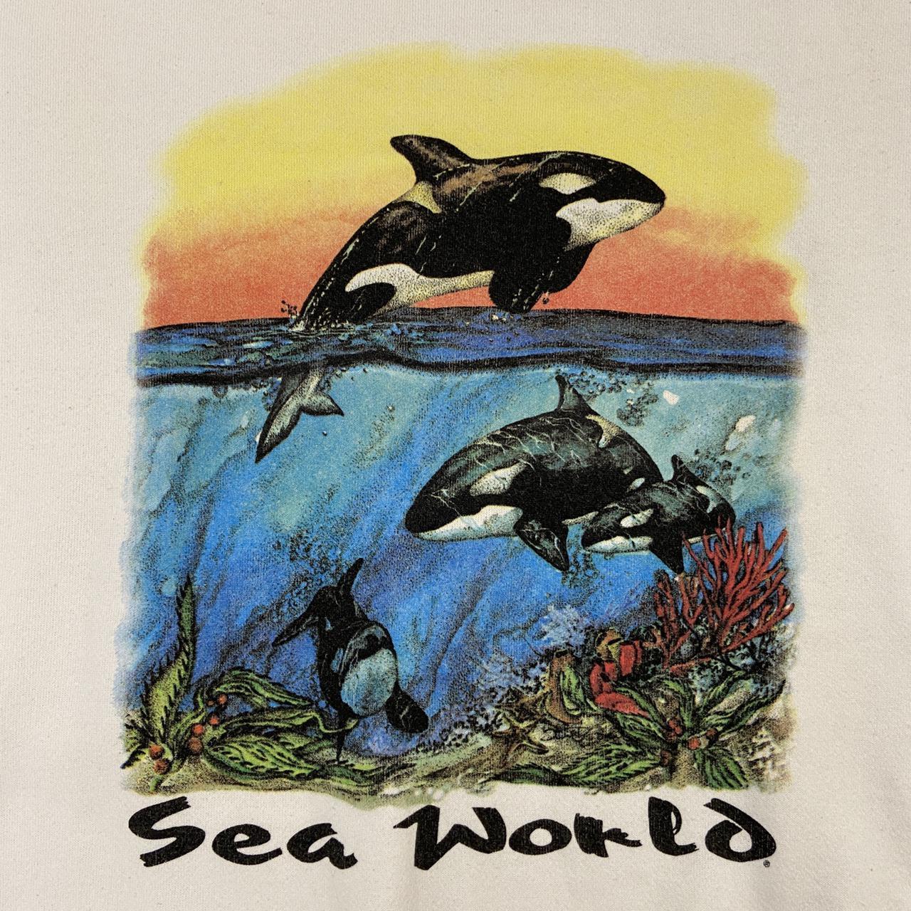 Sea world Theme Park vintage 90s USA white sweatshirt