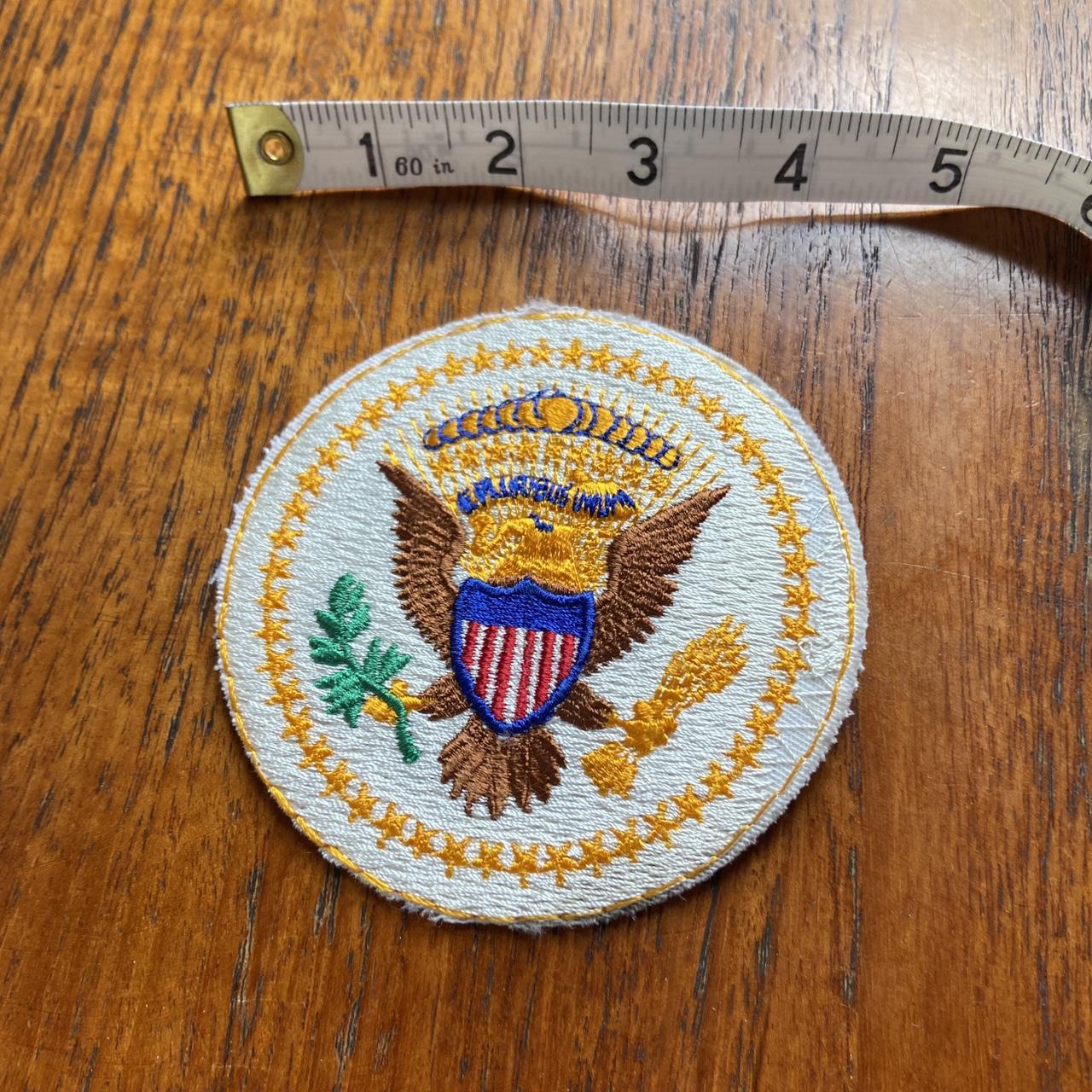 Vintage 80s USA American eagle seal of United States emblem embroidered sew on badge