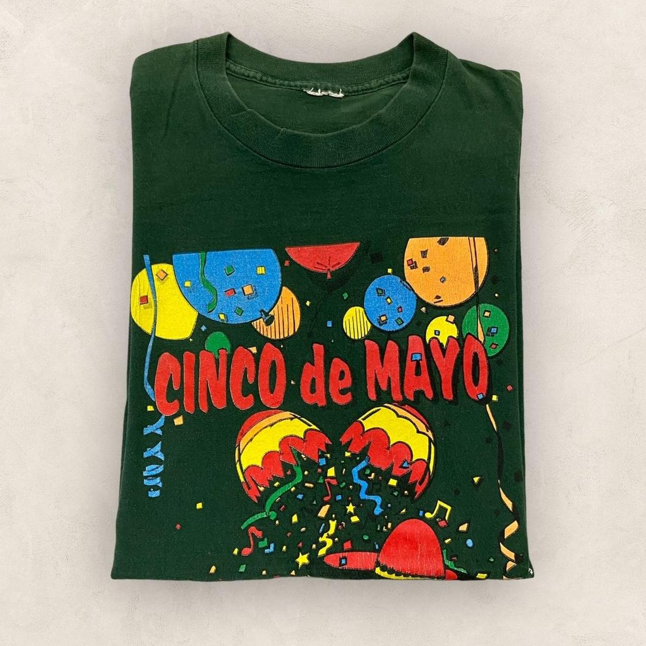 Vintage 90s Cinco de Mayo celebration Mexico public holiday promotional graphic t-shirt