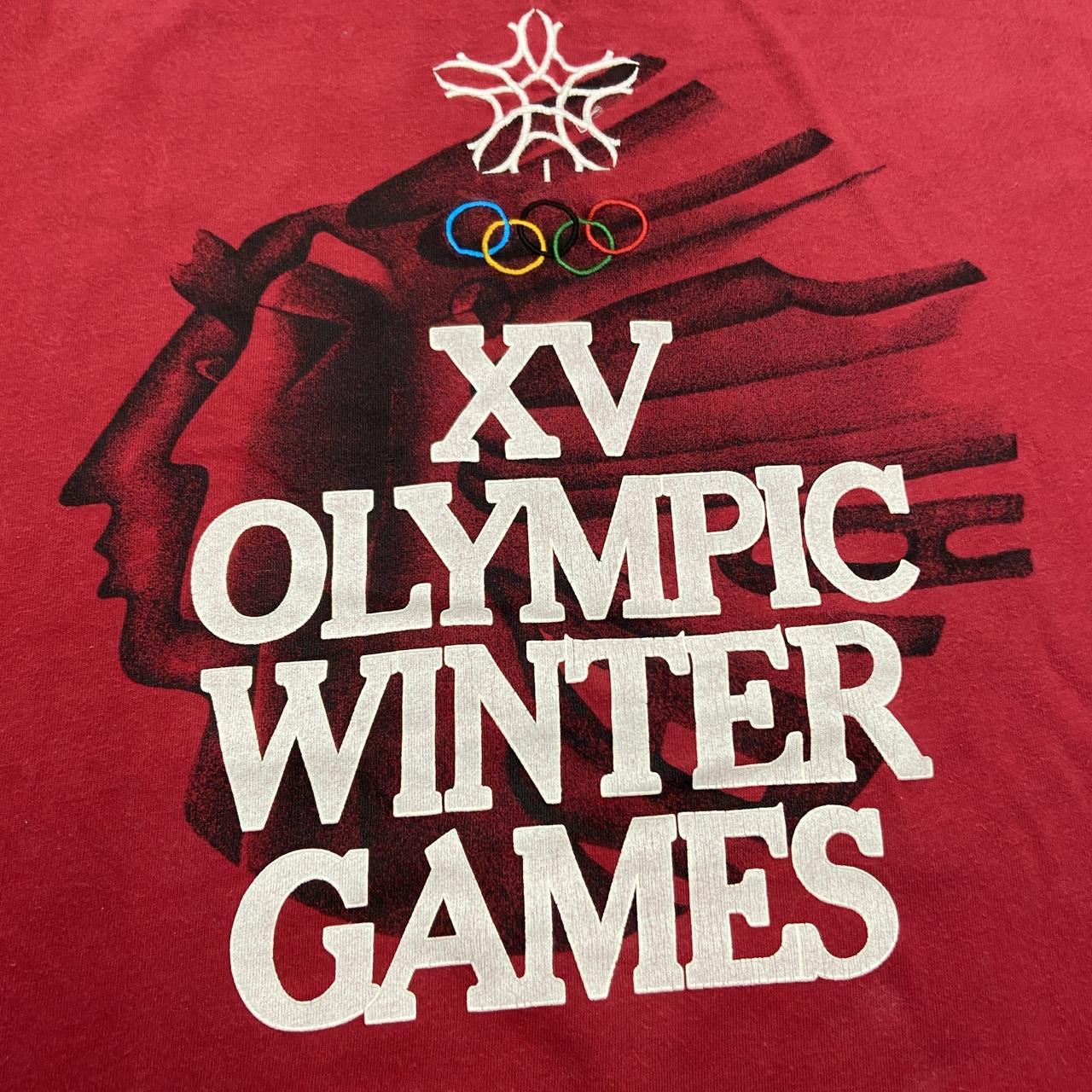 Vintage 80s adidas Canada XV Olympic winter games Calgary 1988 graphic t-shirt