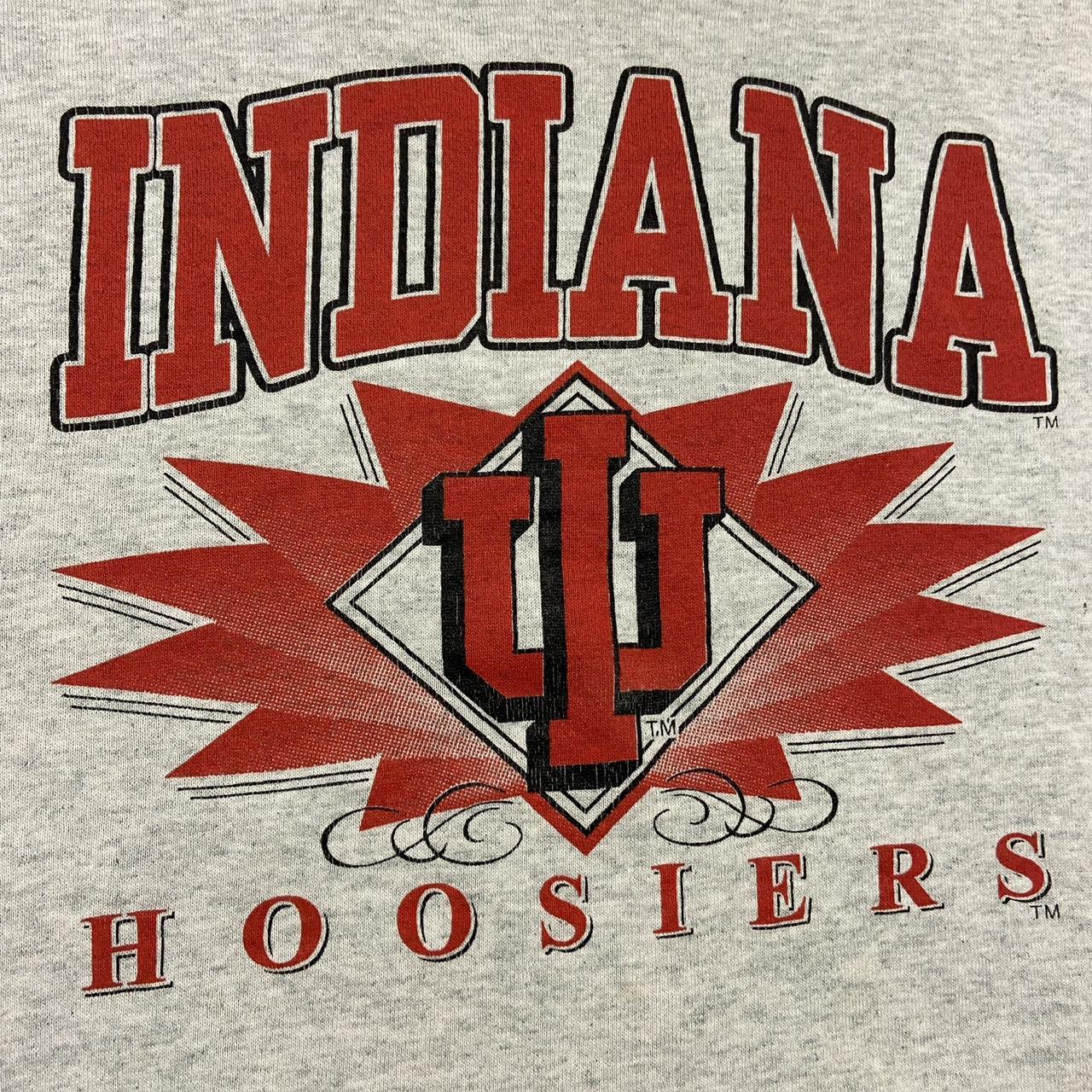 Vintage 90s USA Indiana Hoosiers university varsity football basketball promotional graphic sweatshi