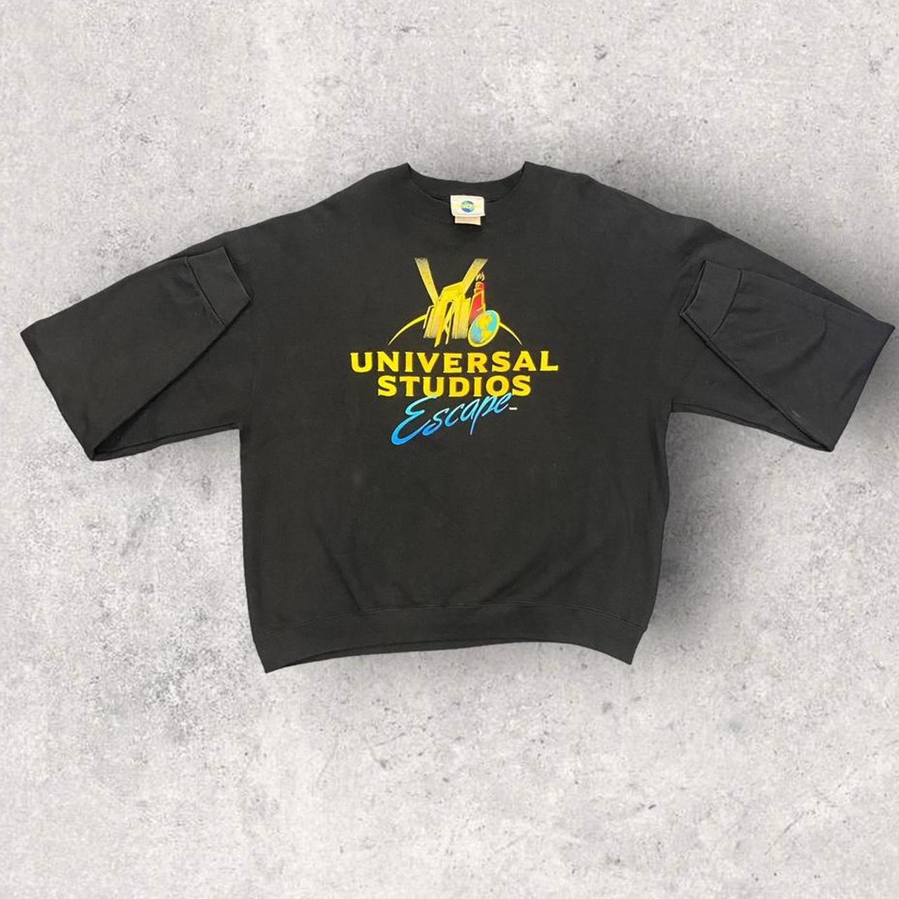 Vintage 90s USA Universal Studios escape theme park ride promotional graphic sweatshirt