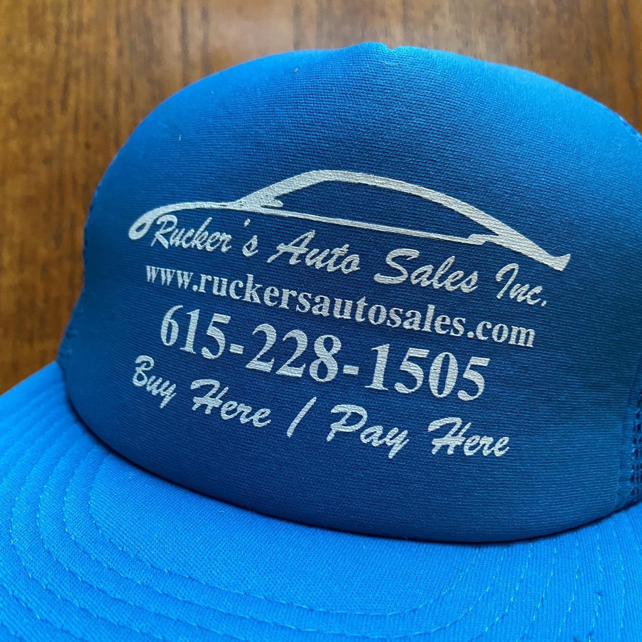 Vintage 90s USA Rucker’s Automobile sales graphic trucker cap