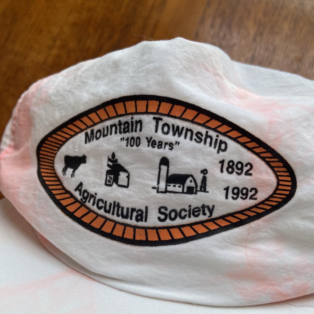 Vintage 90s USA mountain township agricultural society 100 years’ tie dye nylon cap