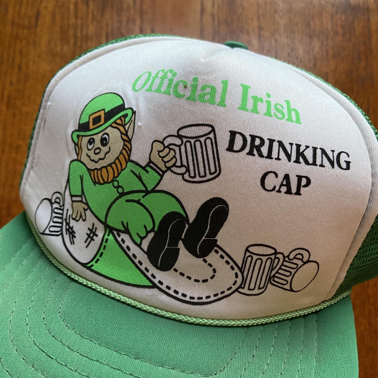 Vintage 90s Ireland official Irish drinking cap graphic trucker cap